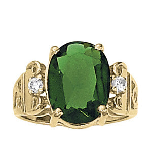 Oval Gemstone Fashion Ring · 0.10 ct tw