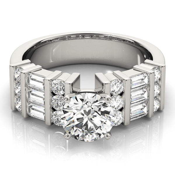 Baguette Fancy Shape Diamond Engagement Ring · 0.78 ct tw