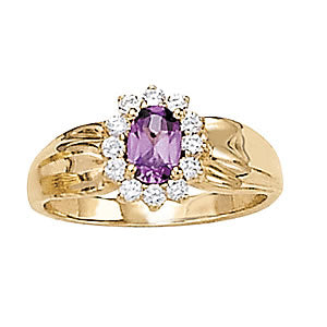 Oval Gemstone Fashion Ring · 0.18 ct tw