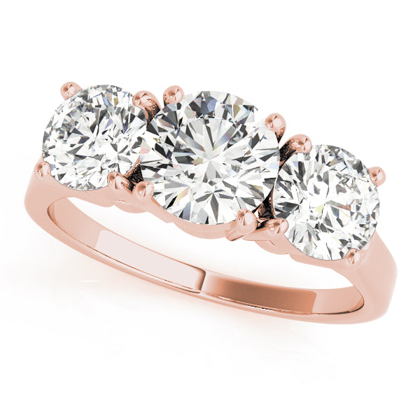 Round Three-Stone Diamond Engagement Ring · 2.26 ct tw