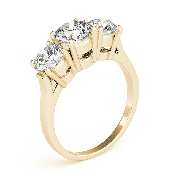 Round Three-Stone Diamond Engagement Ring · 2.26 ct tw