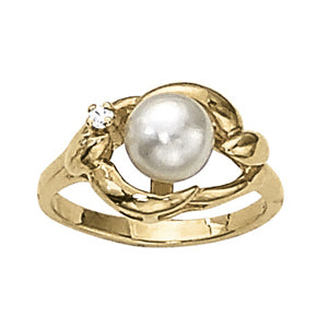 Pearl Gemstone Fashion Ring · 0.02 ct tw