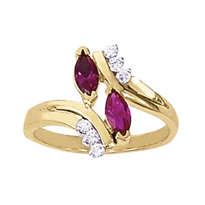 Marquise Gemstone Fashion Ring · 0.12 ct tw