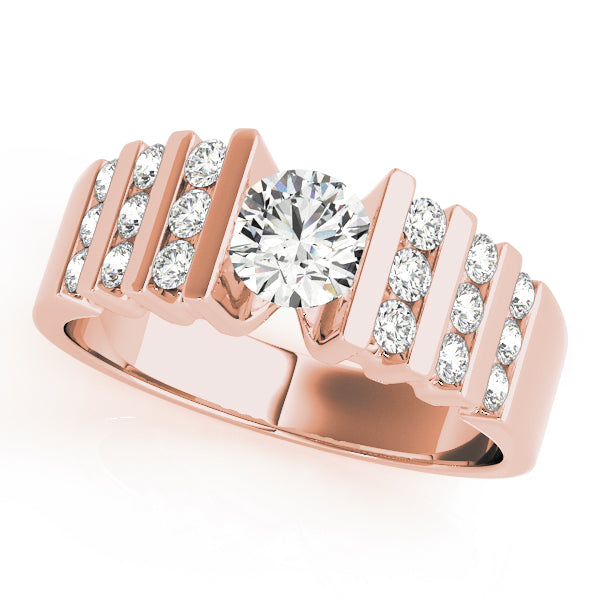 Round Multi-Row Diamond Engagement Ring · 0.80 ct tw