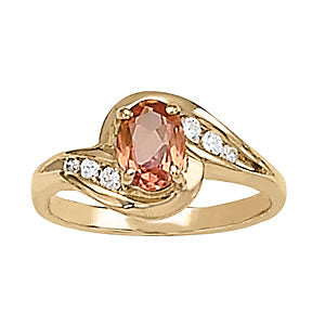 Oval Gemstone Fashion Ring · 0.07 ct tw