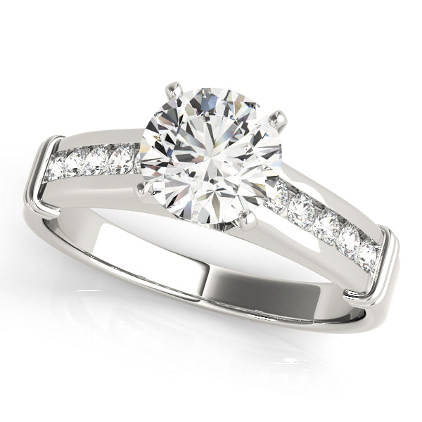 Single Row Channel Set Diamond Engagement Ring · 0.24 ct tw