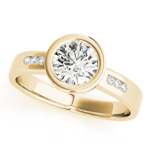 Round Single Row Channel Set Diamond Engagement Ring · 1.09 ct tw