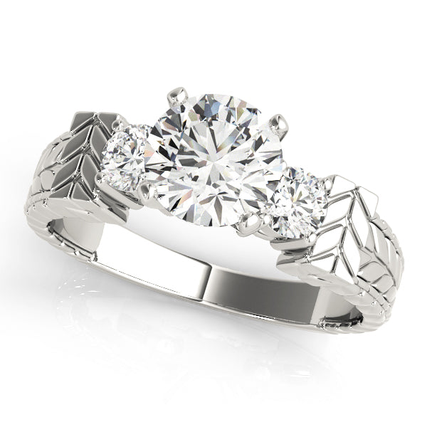 Round Three-Stone Diamond Engagement Ring · 0.30 ct tw
