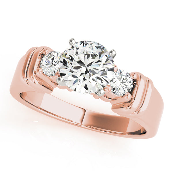 Round Three-Stone Diamond Engagement Ring · 0.24 ct tw