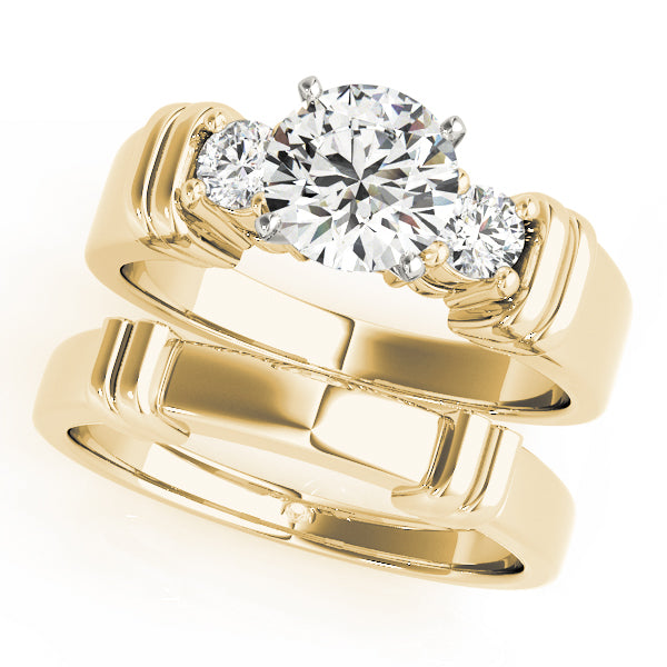 Round Three-Stone Diamond Engagement Ring · 0.24 ct tw