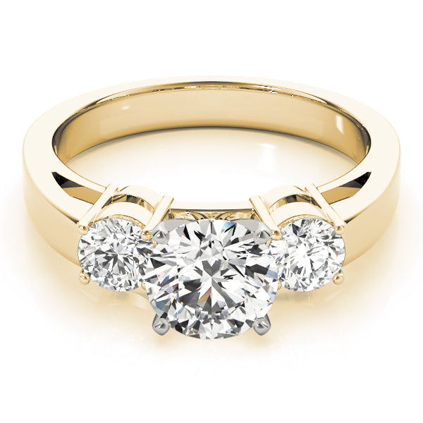 Round Three-Stone Diamond Engagement Ring · 0.50 ct tw