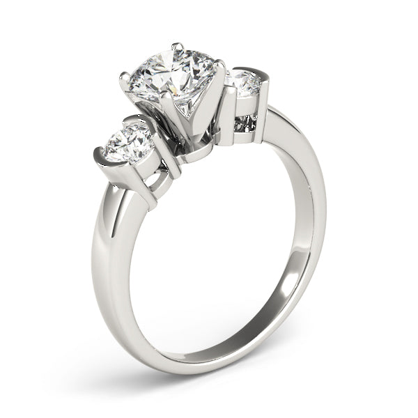 Round Three-Stone Diamond Engagement Ring · 0.50 ct tw