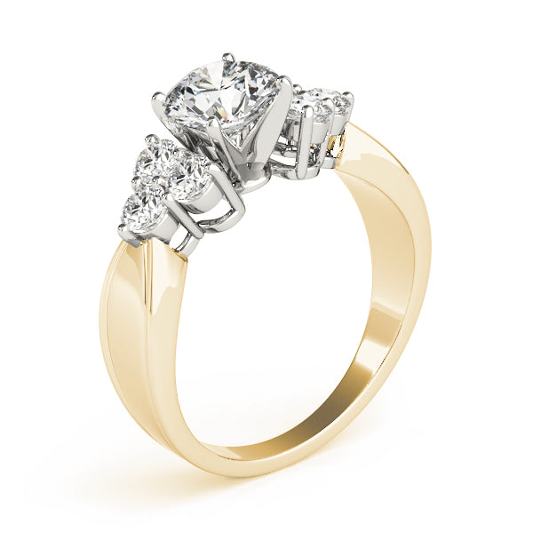 Cluster Sides Diamond Engagement Ring · 0.60 ct tw