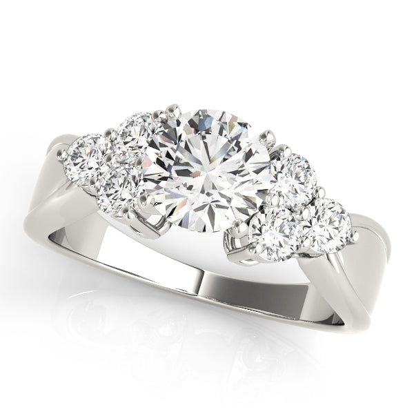 Cluster Sides Diamond Engagement Ring · 0.60 ct tw