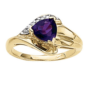 Trillion Gemstone Fashion Ring · 0.05 ct tw