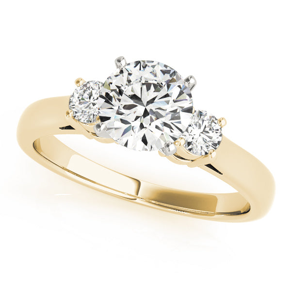 Round Three-Stone Diamond Engagement Ring · 0.14 ct tw