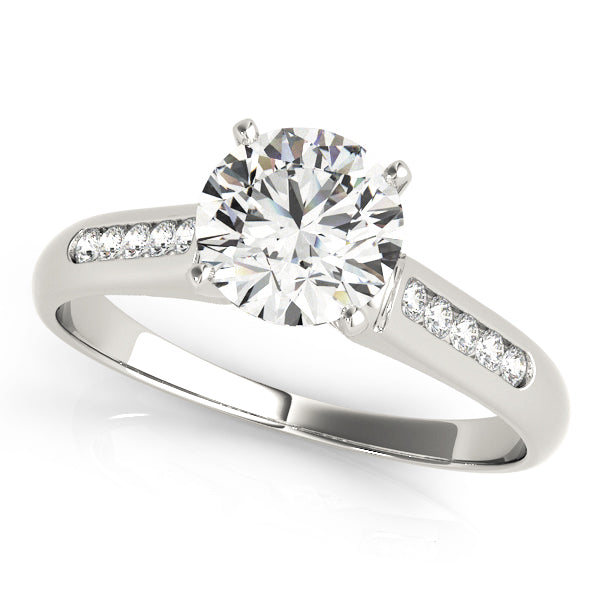 Single Row Channel Set Diamond Engagement Ring · 0.10 ct tw
