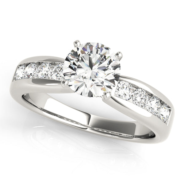 Single Row Channel Set Diamond Engagement Ring · 0.36 ct tw