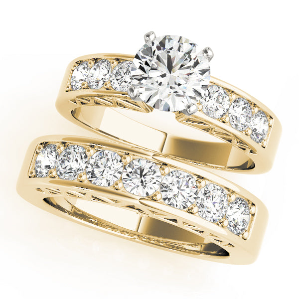 Single Row Channel Set Diamond Engagement Ring · 0.48 ct tw