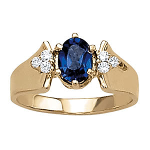 Oval Gemstone Fashion Ring · 0.12 ct tw