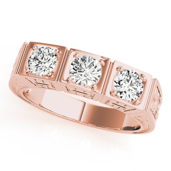 Round Three-Stone Diamond Engagement Ring · 0.75 ct tw