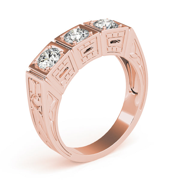 Round Three-Stone Diamond Engagement Ring · 0.75 ct tw