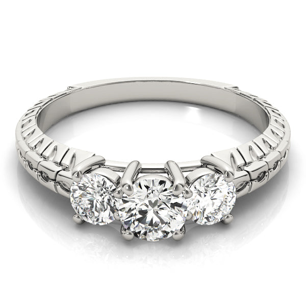 Round Three-Stone Diamond Engagement Ring · 0.75 ct tw