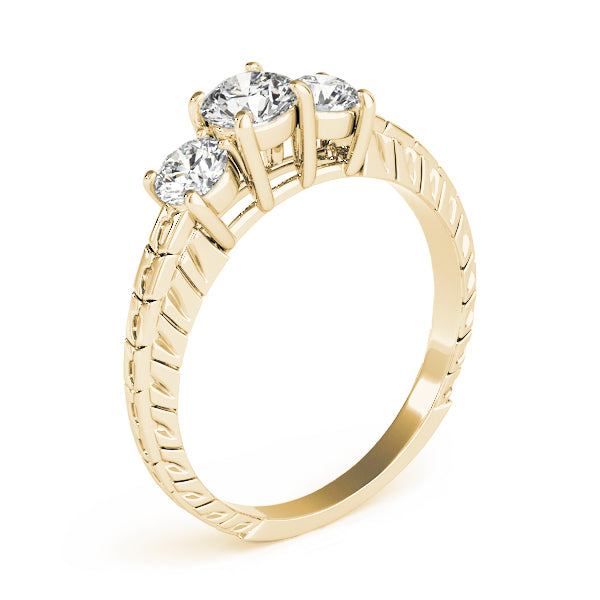 Round Three-Stone Diamond Engagement Ring · 0.75 ct tw