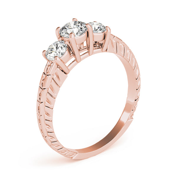 Round Three-Stone Diamond Engagement Ring · 0.75 ct tw