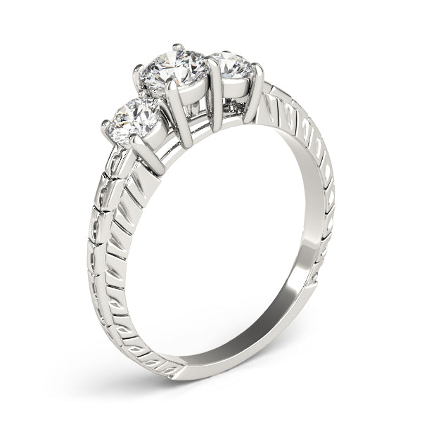Round Three-Stone Diamond Engagement Ring · 0.75 ct tw
