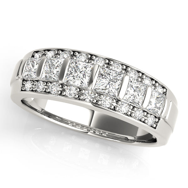 Princess Fancy Shape Diamond Wedding Band · 0.87 ct tw