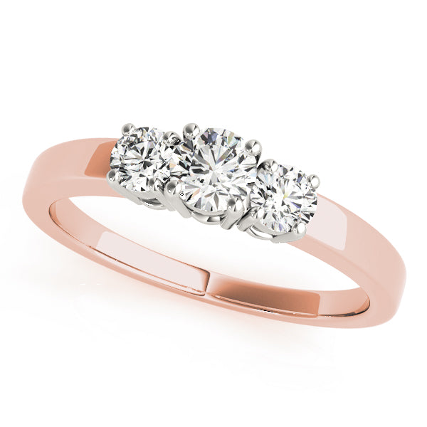 Round Three-Stone Diamond Engagement Ring · 0.50 ct tw