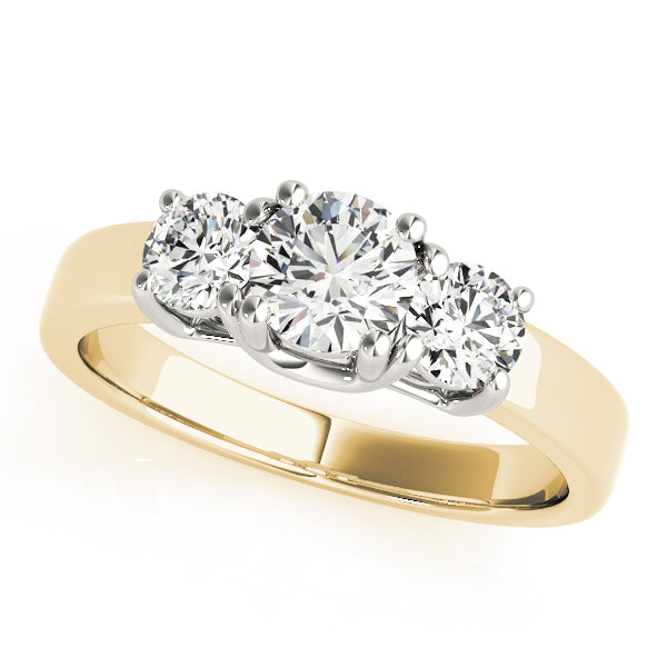 Round Three-Stone Diamond Engagement Ring · 0.40 ct tw