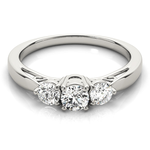 Round Three-Stone Diamond Engagement Ring · 1.26 ct tw