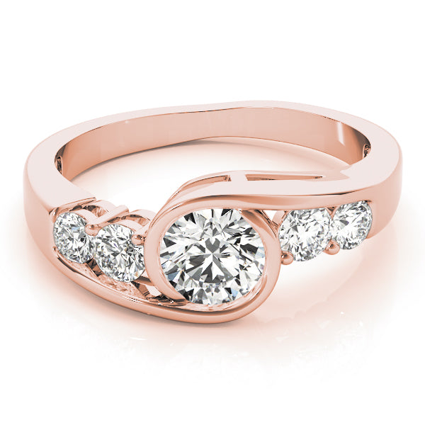 Round Bypass Diamond Engagement Ring · 1.10 ct tw