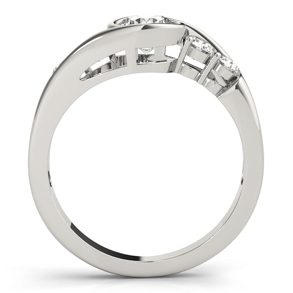 Round Bypass Diamond Engagement Ring · 1.10 ct tw