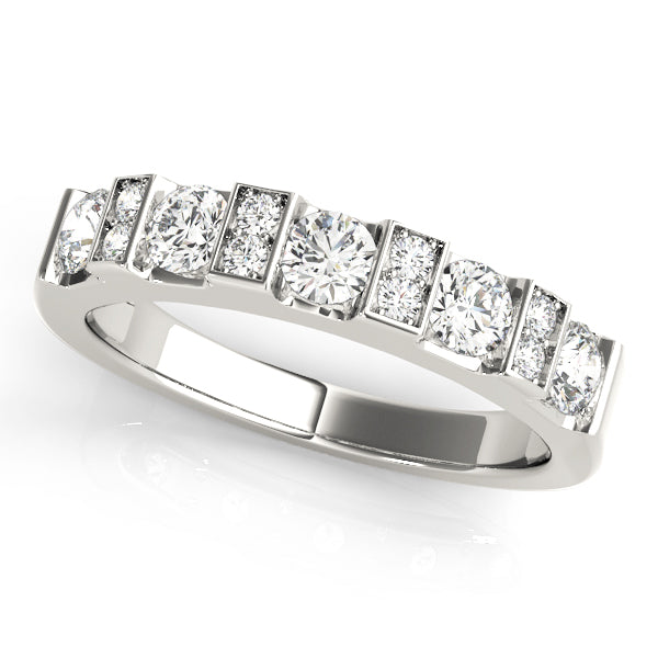 Bar Set Diamond Wedding Band · 0.68 ct tw