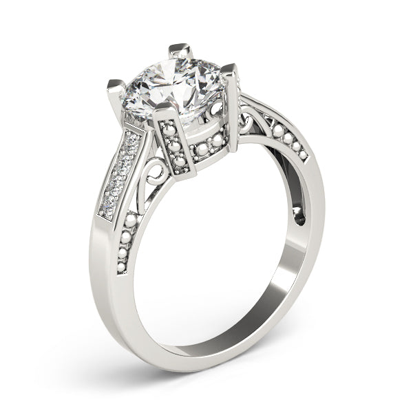 Round Antique Diamond Engagement Ring · 2.02 ct tw