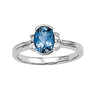Oval Gemstone Fashion Ring · 0.16 ct tw