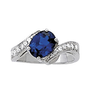 Oval Gemstone Fashion Ring · 0.14 ct tw