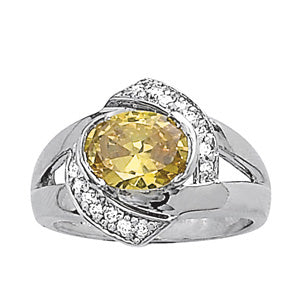 Oval Gemstone Fashion Ring · 0.16 ct tw