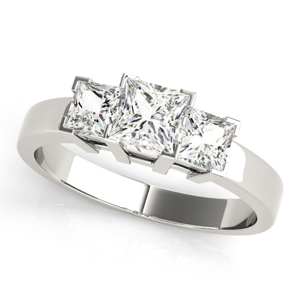 Square Three-Stone Princess Diamond Engagement Ring · 0.66 ct tw