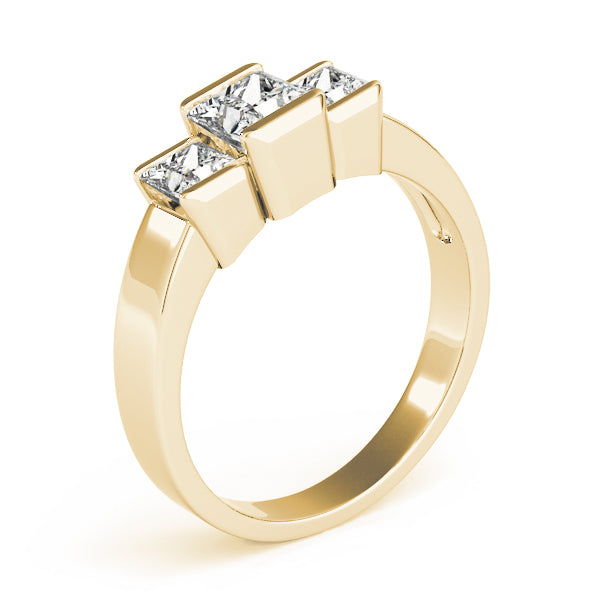 Square Three-Stone Princess Diamond Engagement Ring · 0.46 ct tw