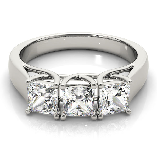 Square Three-Stone Princess Diamond Engagement Ring · 0.48 ct tw