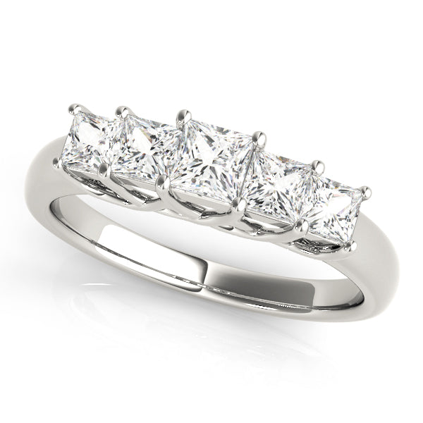 Square Fancy Shape Princess Diamond Wedding Band · 0.35 ct tw