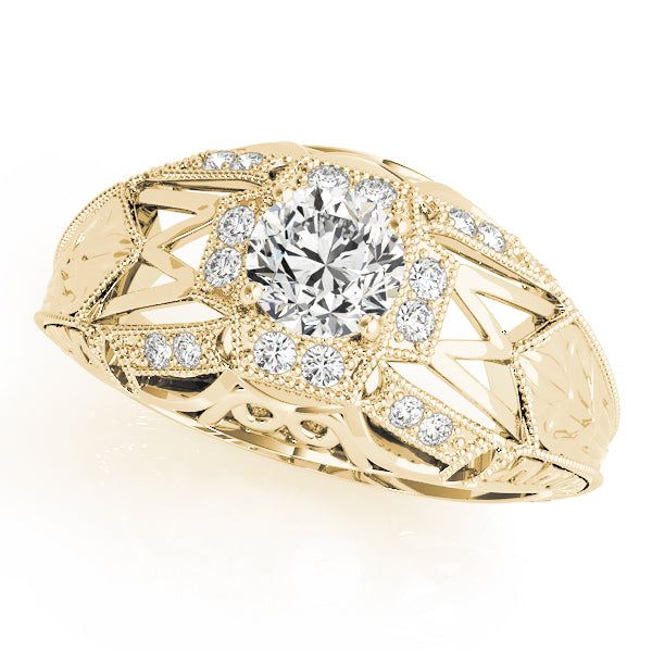 Round Antique Diamond Engagement Ring · 0.96 ct tw