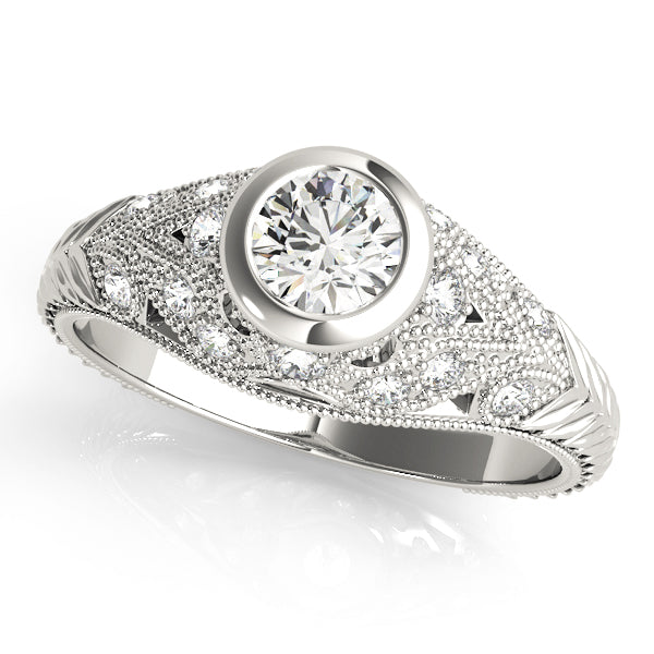 Round Antique Diamond Engagement Ring · 0.62 ct tw