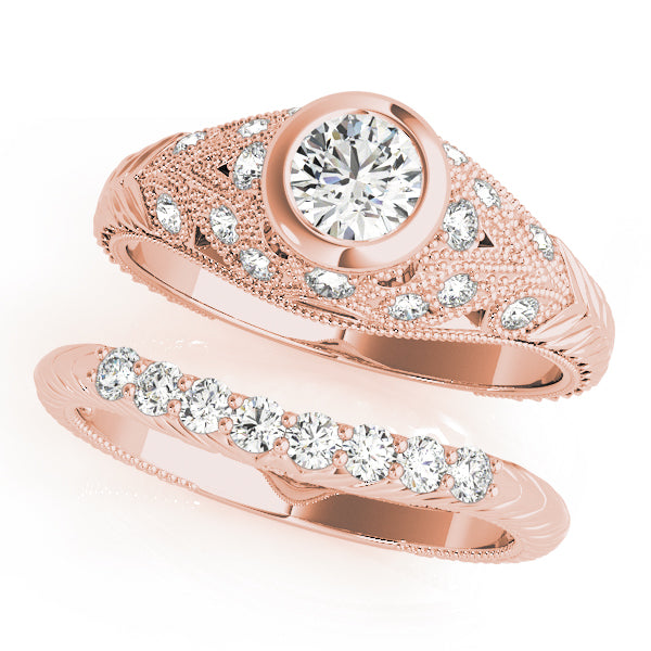 Round Antique Diamond Engagement Ring · 0.62 ct tw