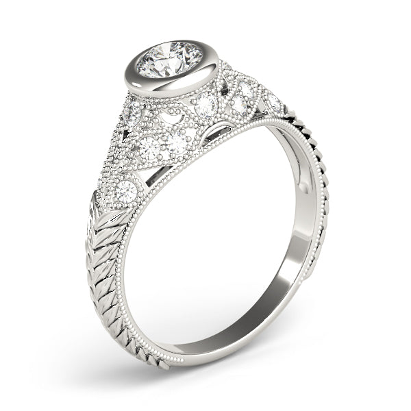 Round Antique Diamond Engagement Ring · 0.62 ct tw