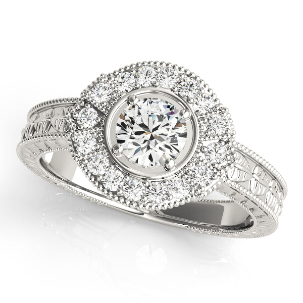 Round Antique Diamond Engagement Ring · 0.80 ct tw